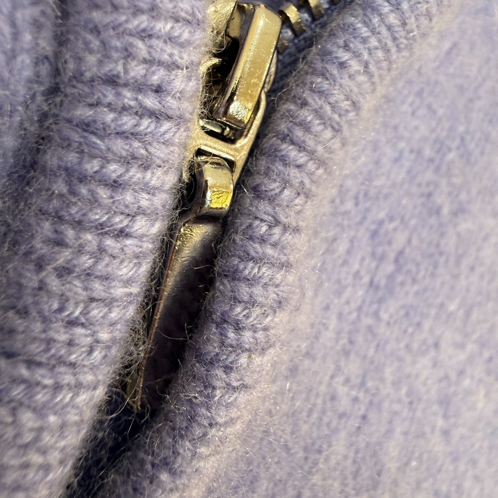 Collection Fiftynine Bloomingales 100% Cashmere Sweater Medium (runs small) Zip - Picture 2 of 8